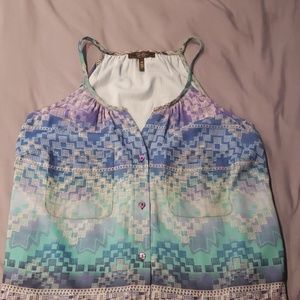 Abstract Print Maxi Dress